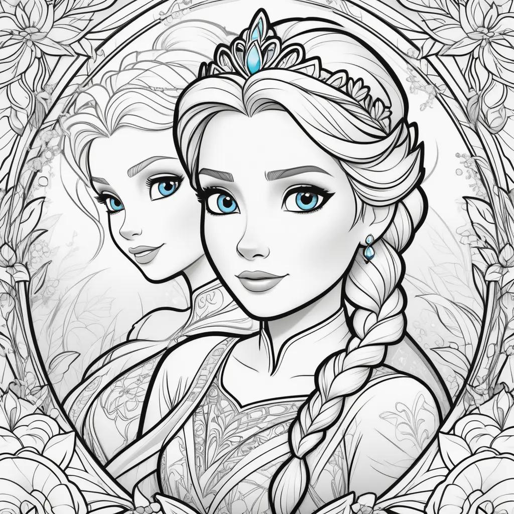 Elsa and Anna coloring pages: princesses, anna, elsa, coloring, pages, princess, coloring book, frozen