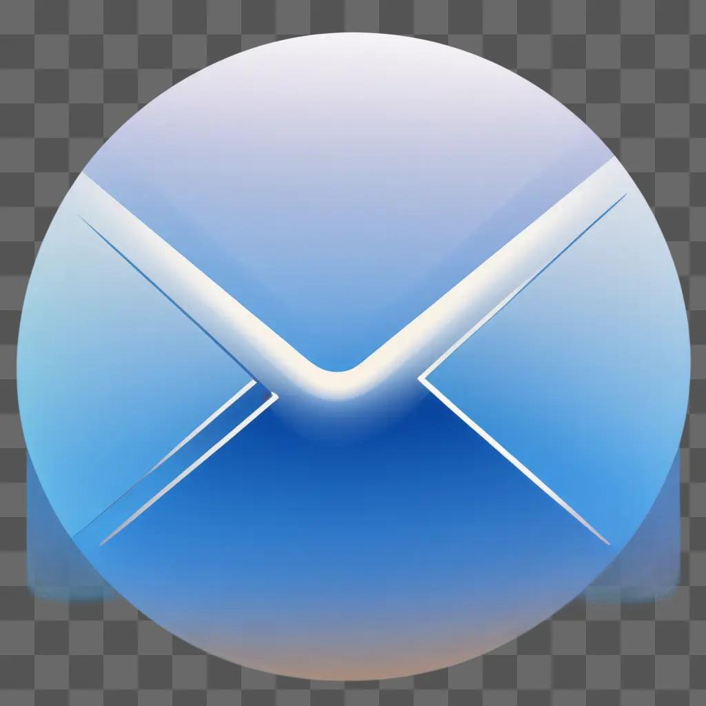 Email icon on a blue background