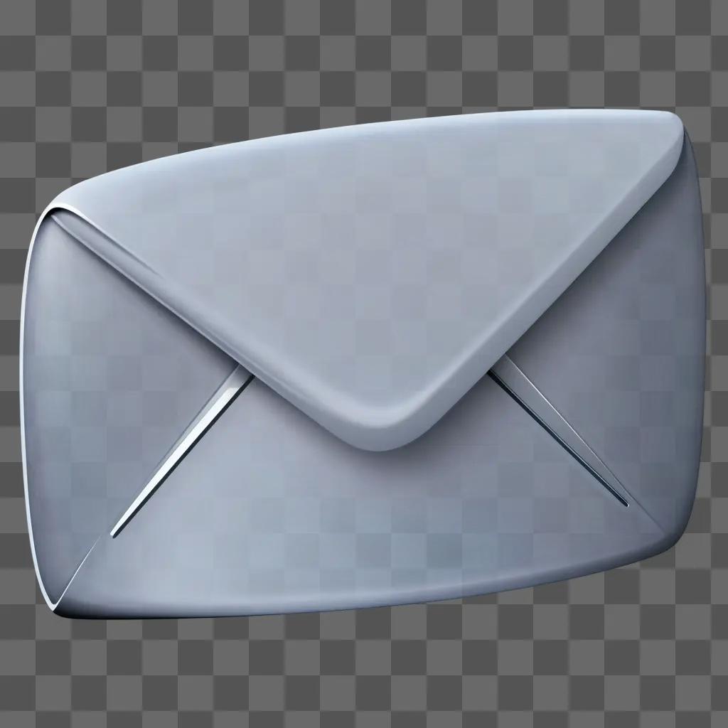 Email icon on a grey surface