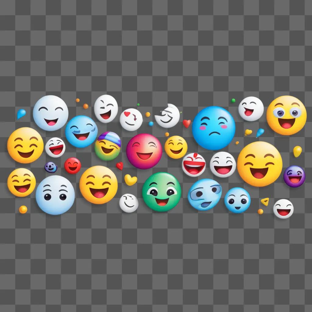 Emoji with a ahh expression on a gray background