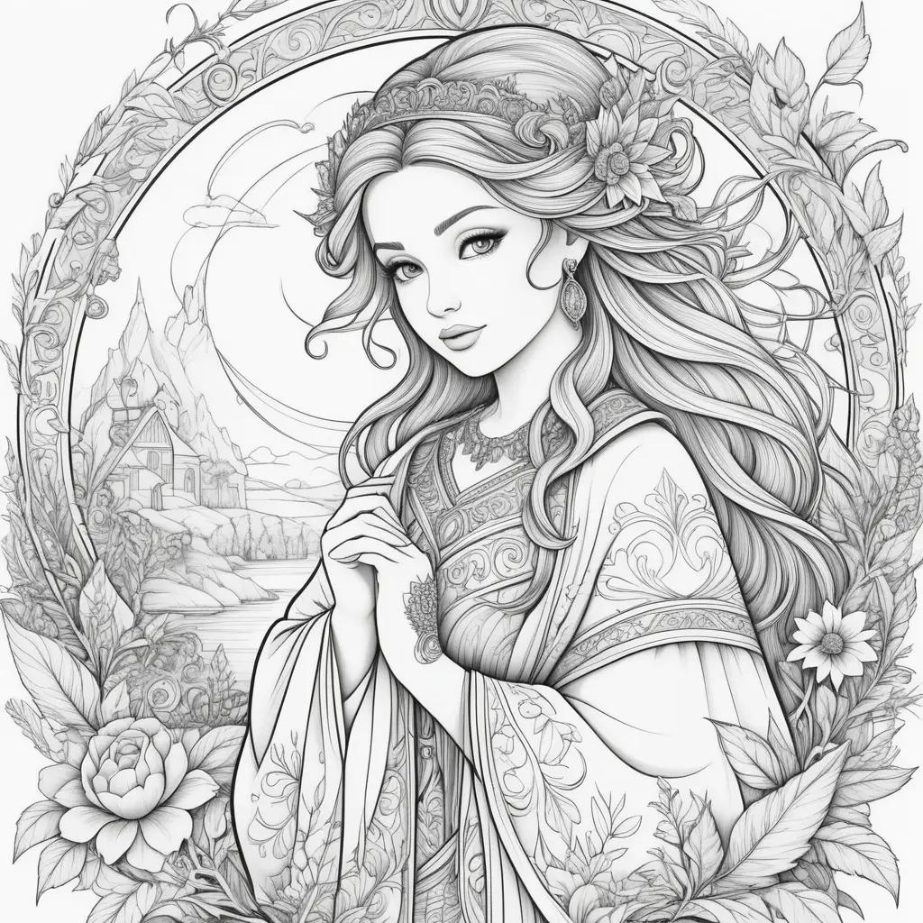 Enchanting Coloring Pages for Enchanted Fantasy Lovers