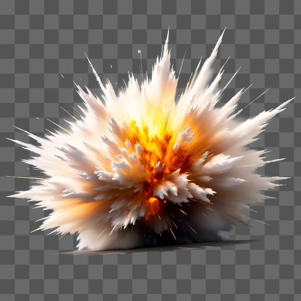 Explosion in a transparent background