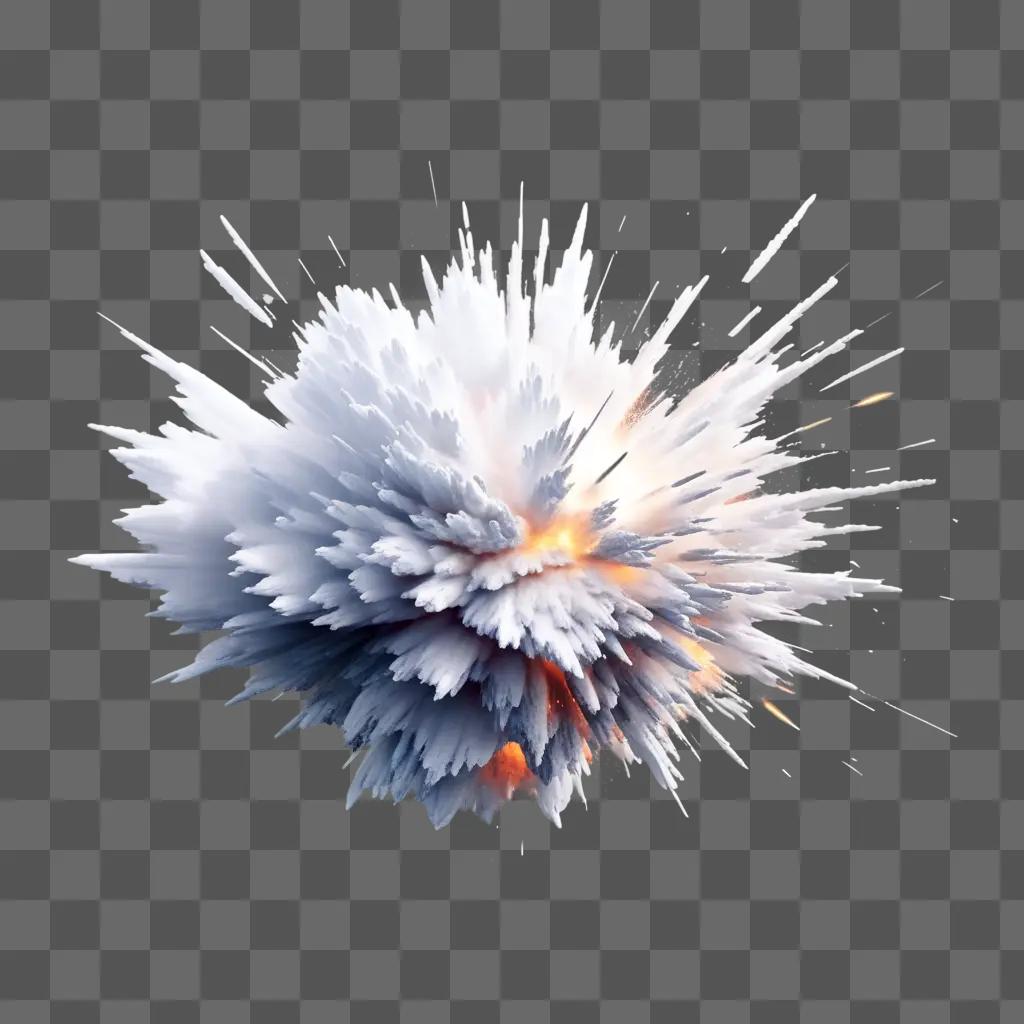 Explosion with a transparent background