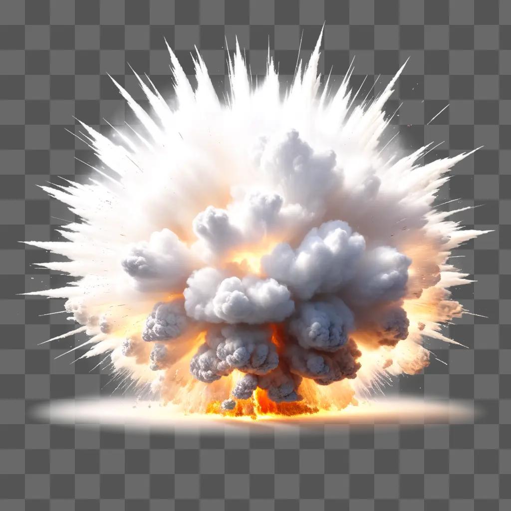 Explosive cloud with a transparent explosion