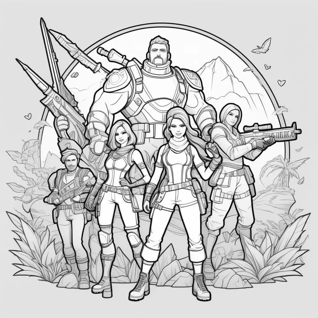 FORTNITE Coloring Pages Featuring Female Heroes