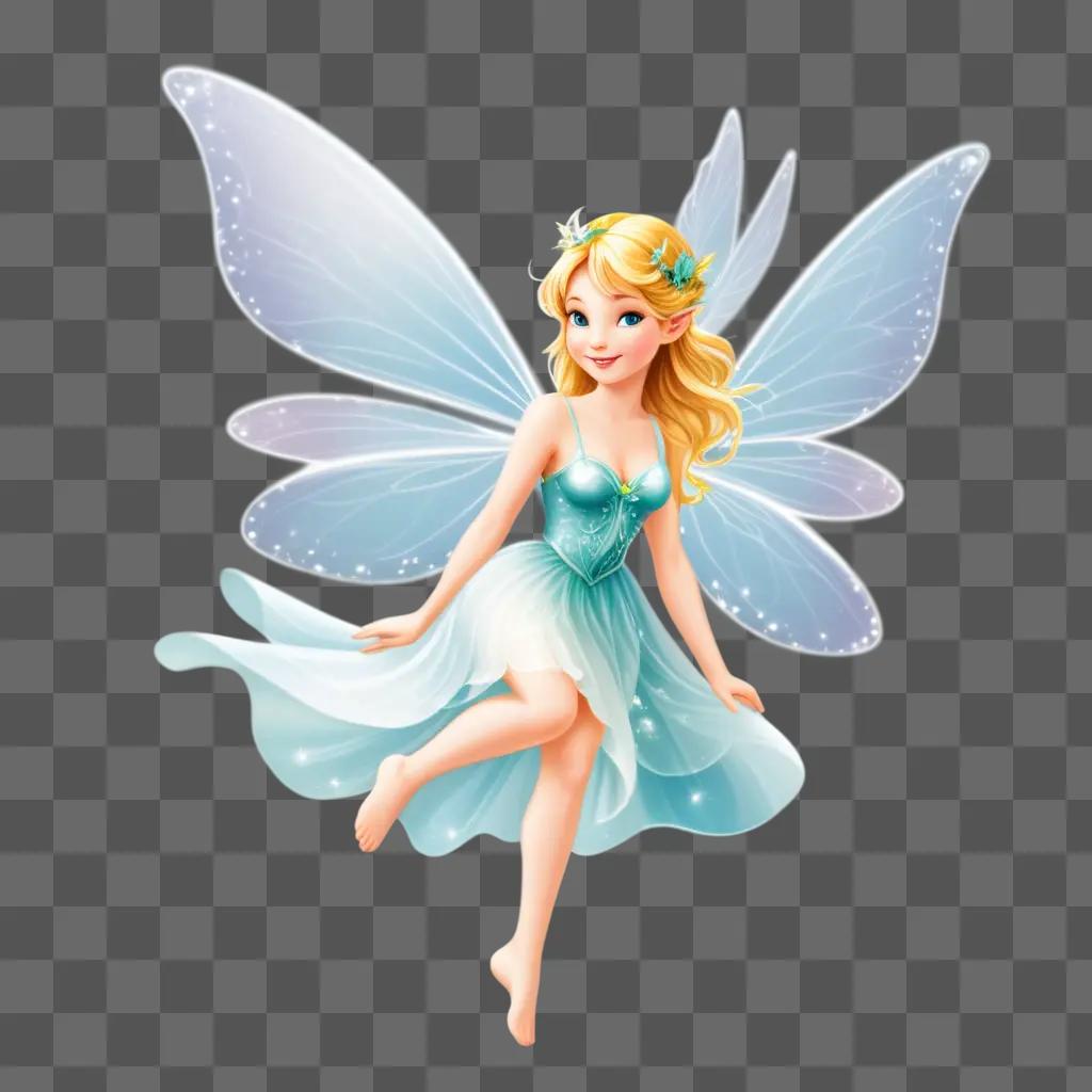 Fairy with wings and a crown on her head