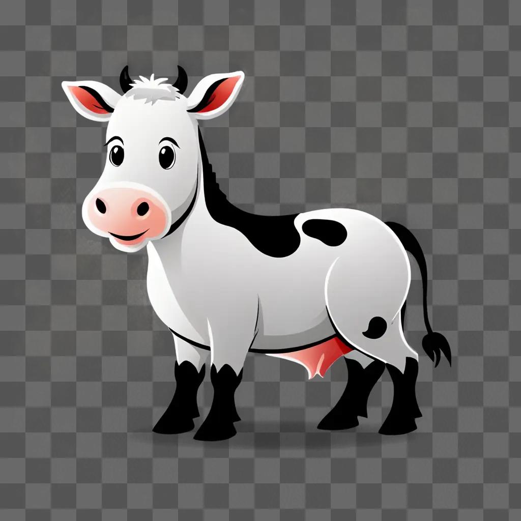 Farm animal clipart of a cute cow