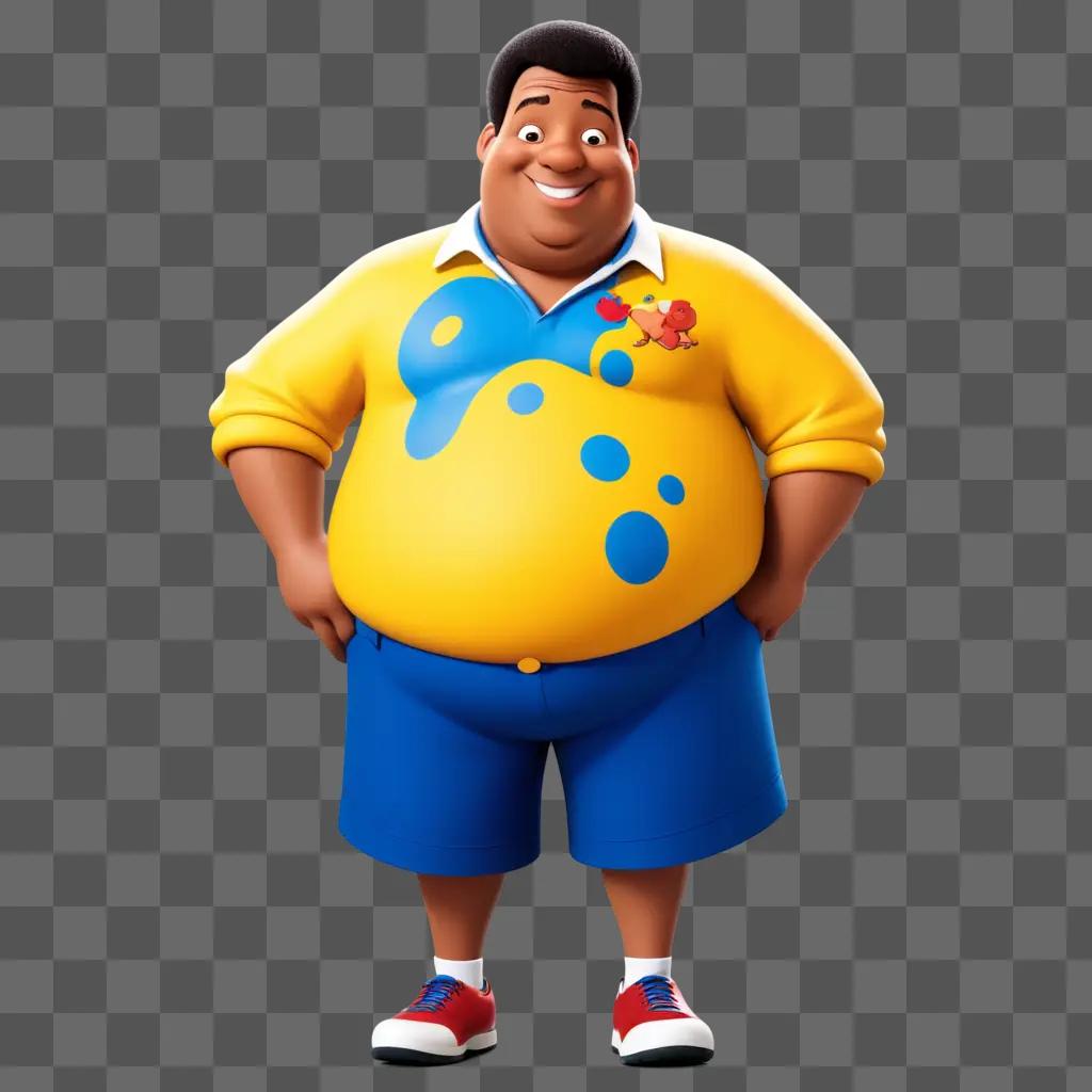 Fat Albert: A cartoon character with a yellow shirt and blue shorts