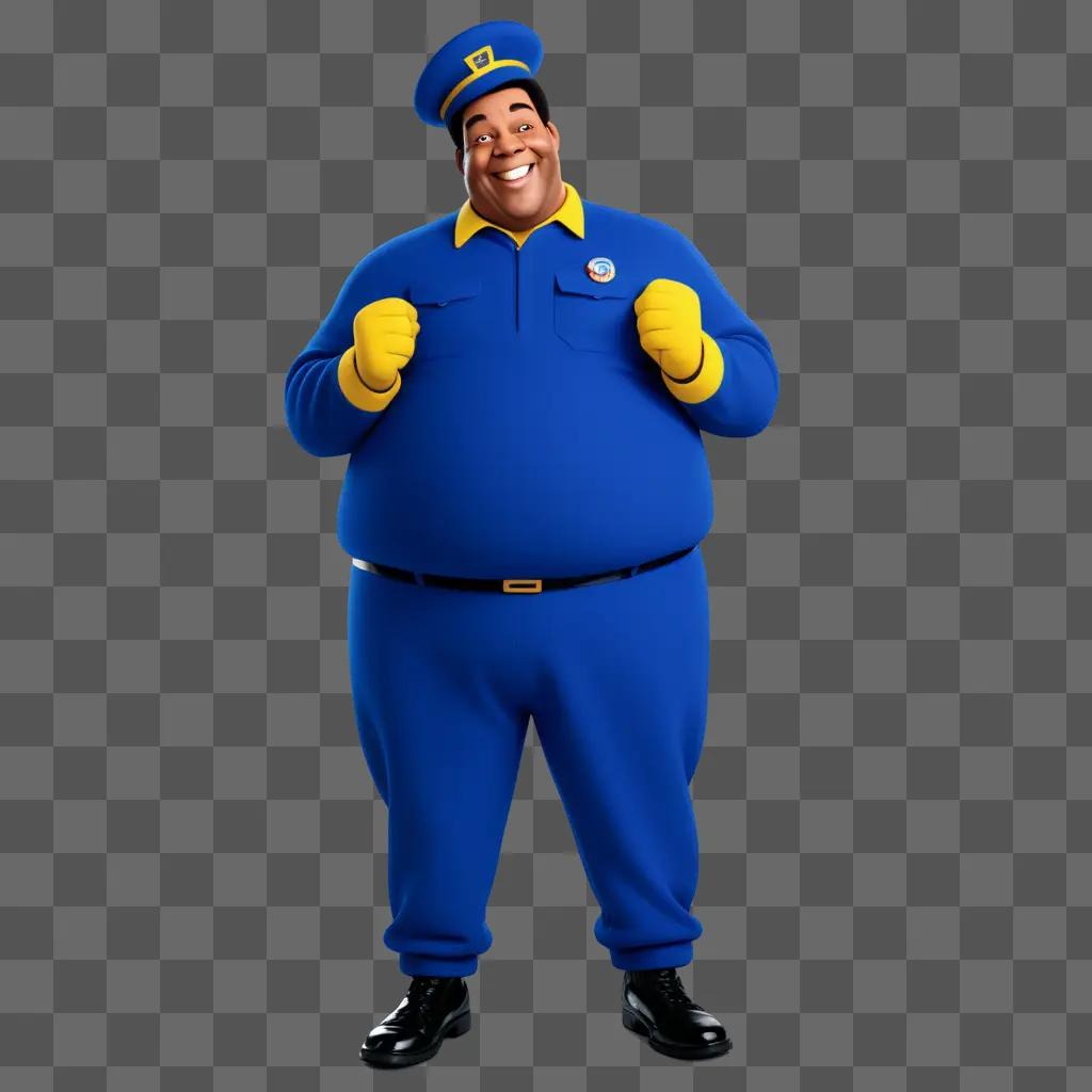 Fat Albert, a cartoon character, is shown smiling for a photo