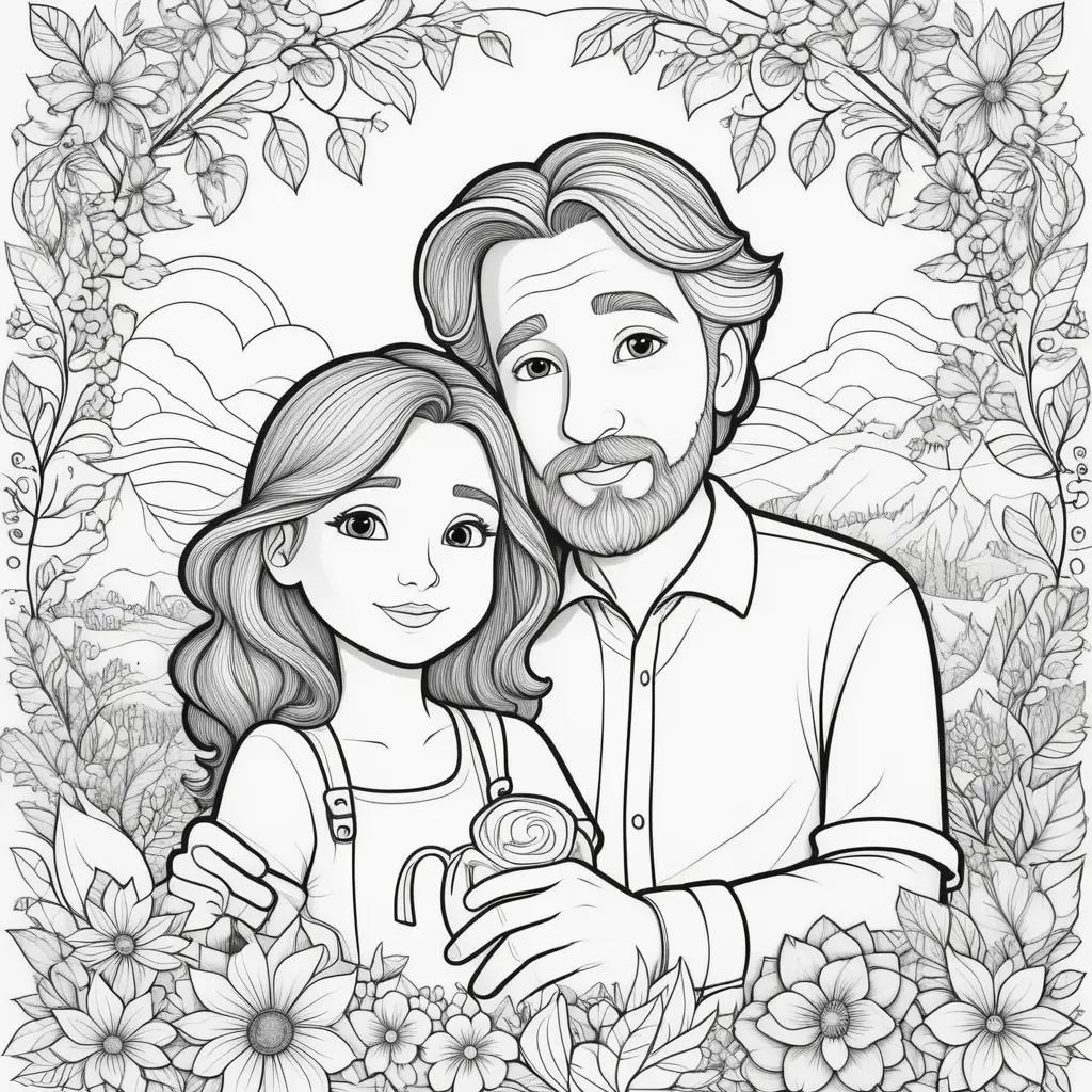 Fathers Day Coloring Pages: A Father and Daughter Coloring Book