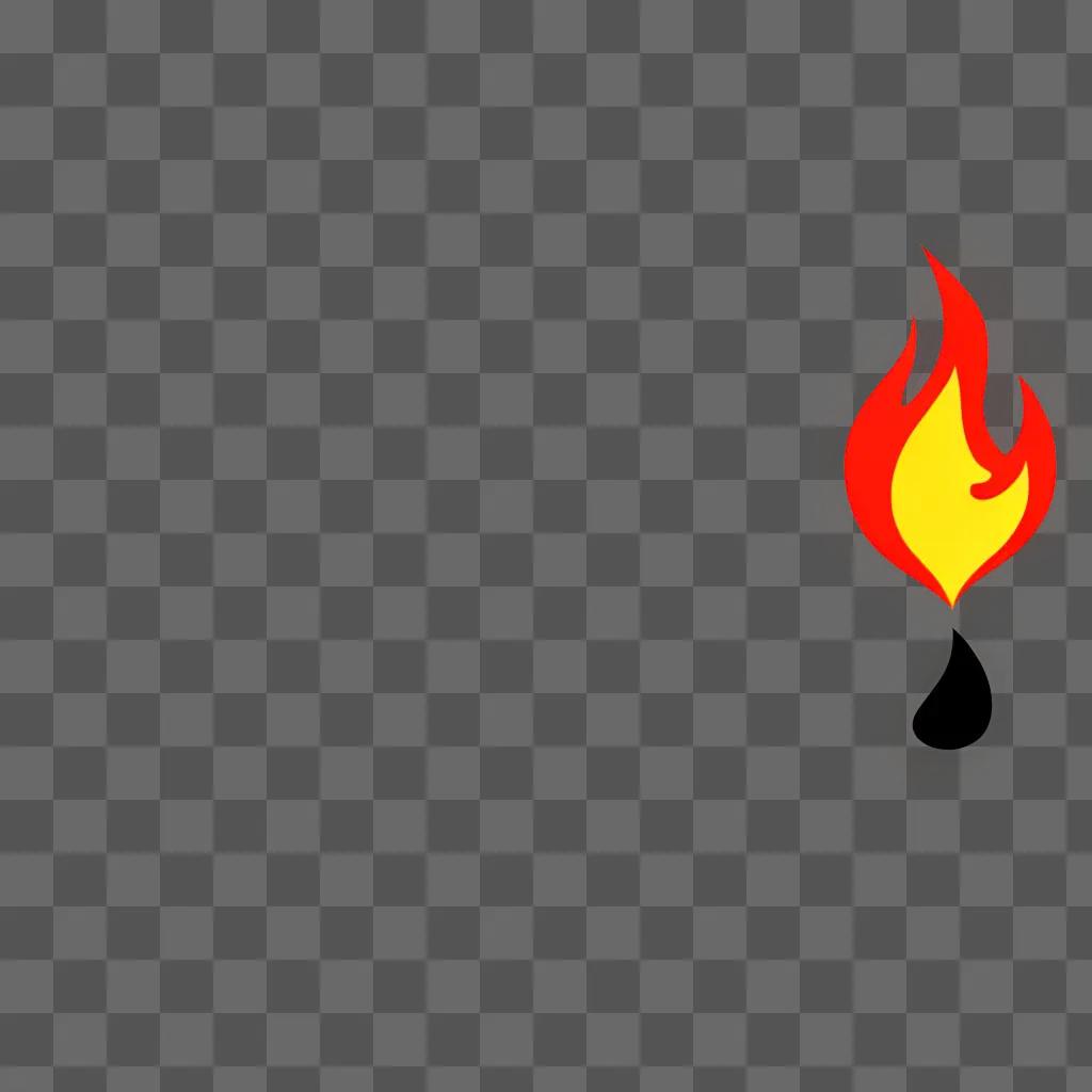 Fire clipart is a simple, yet striking image of a fire burning in the center of a bright orange background