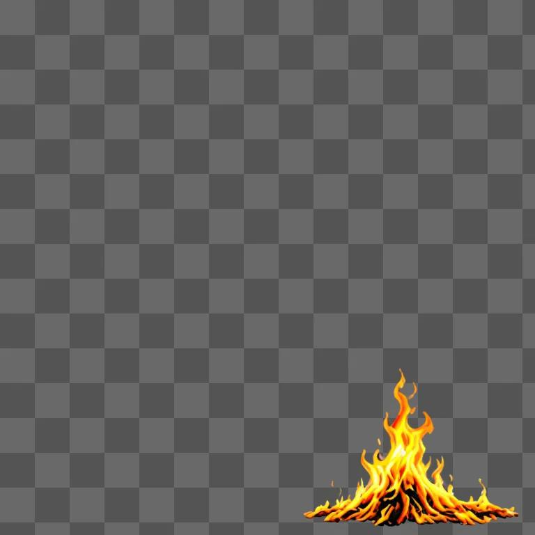 Fire clipart on a yellow background