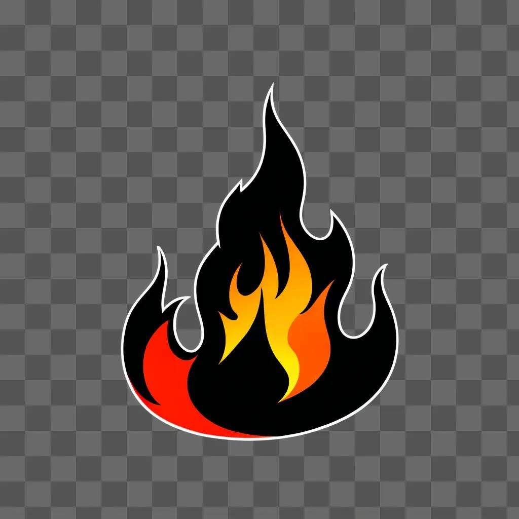 Fire clipart with glowing red and orange flames