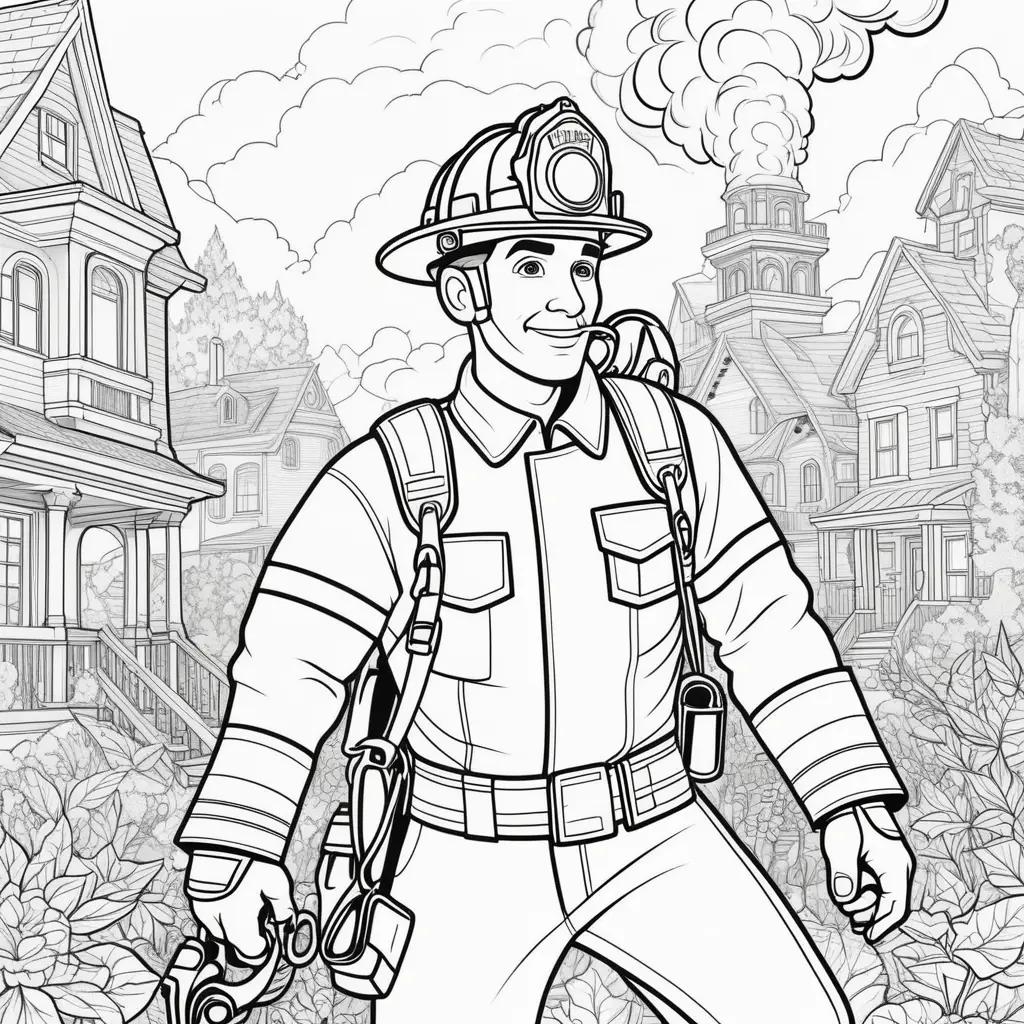 Fireman Coloring Pages: A Firefighter Coloring Book for Kids