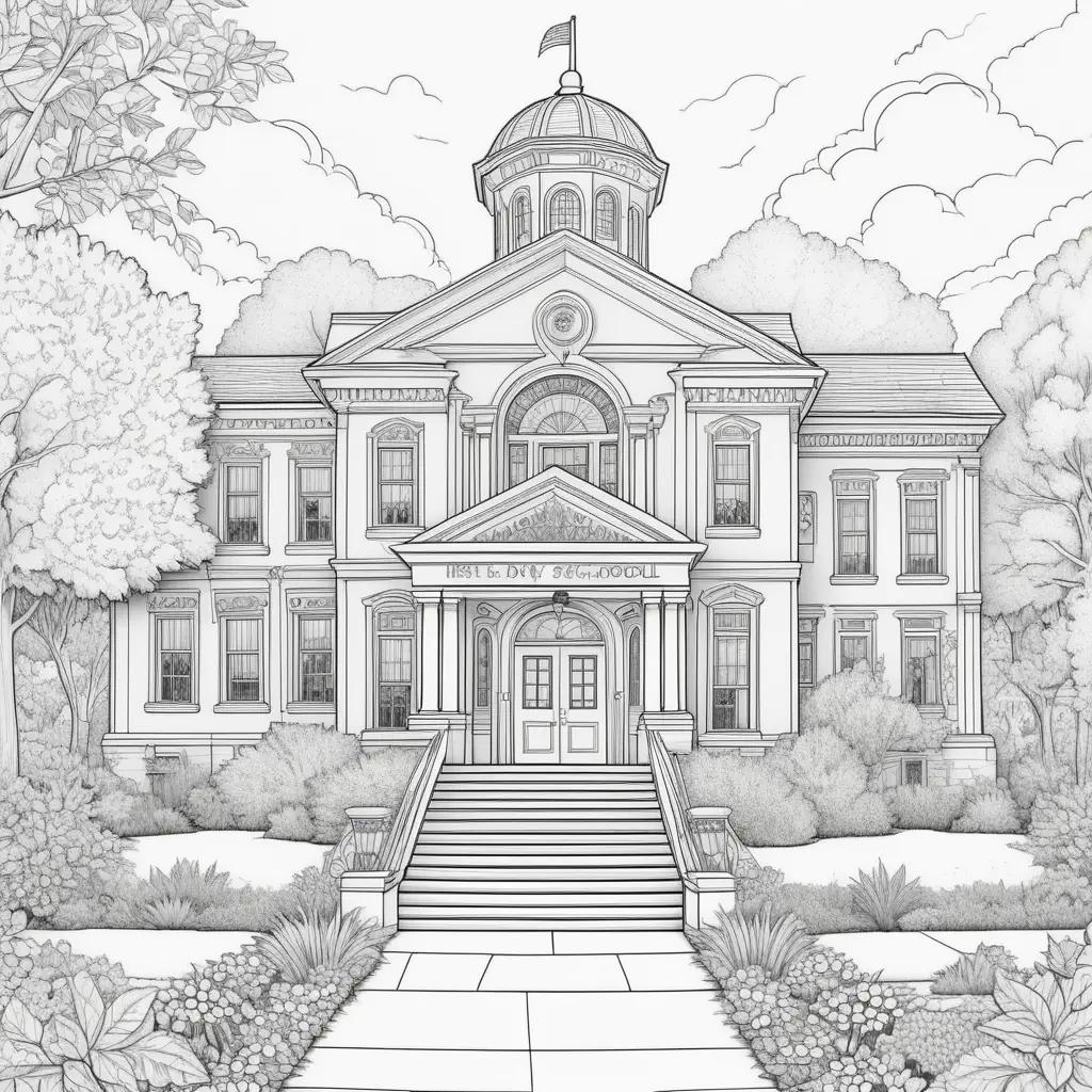 First Day of School Coloring Page