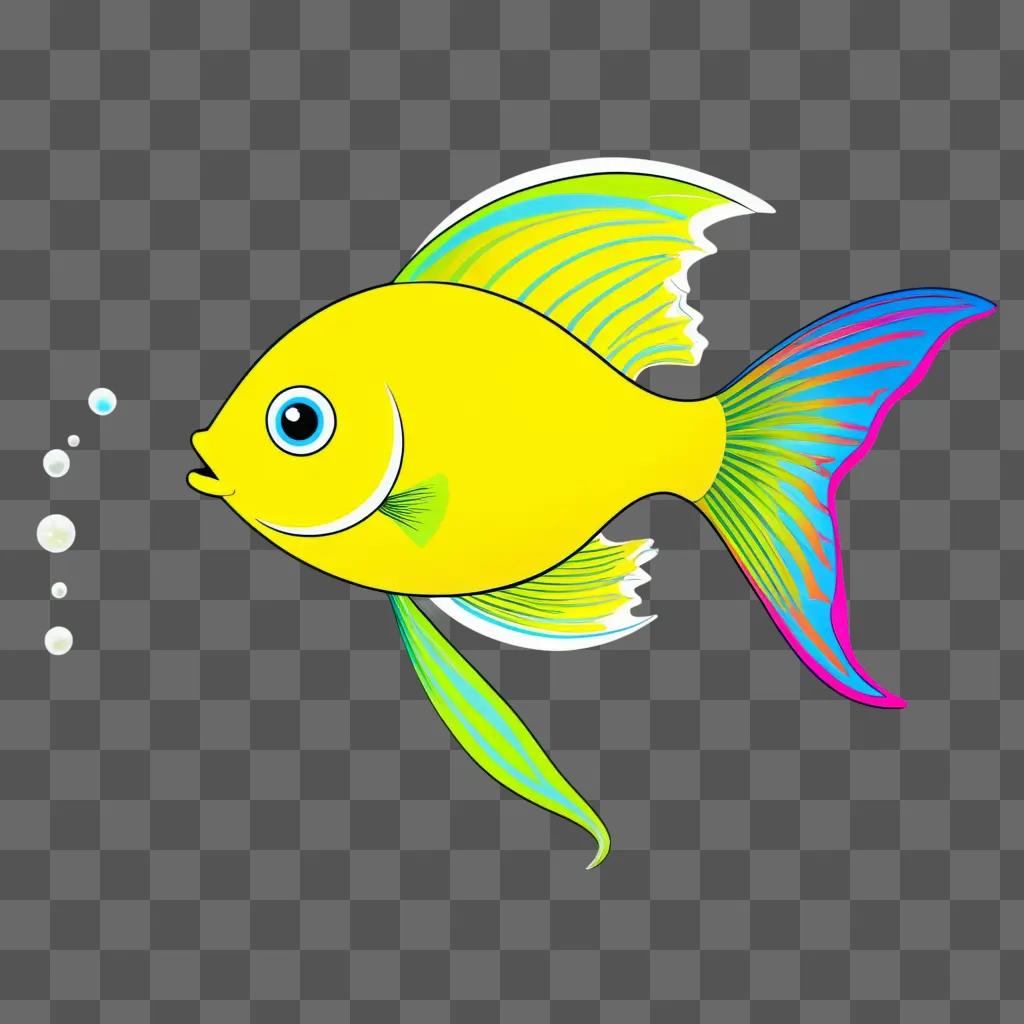 Fish drawing for kids - playful and colorful