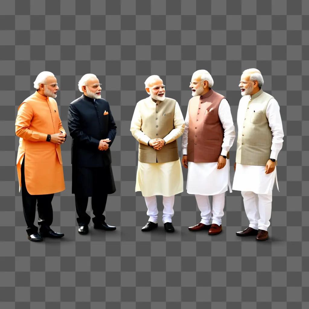 Five Indian leaders pose together