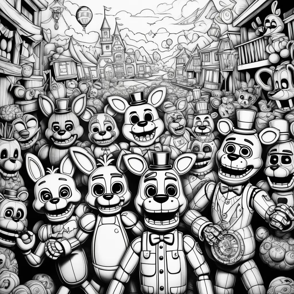 Five Nights of Freddy Coloring Pages: A Coloring Book for Kids