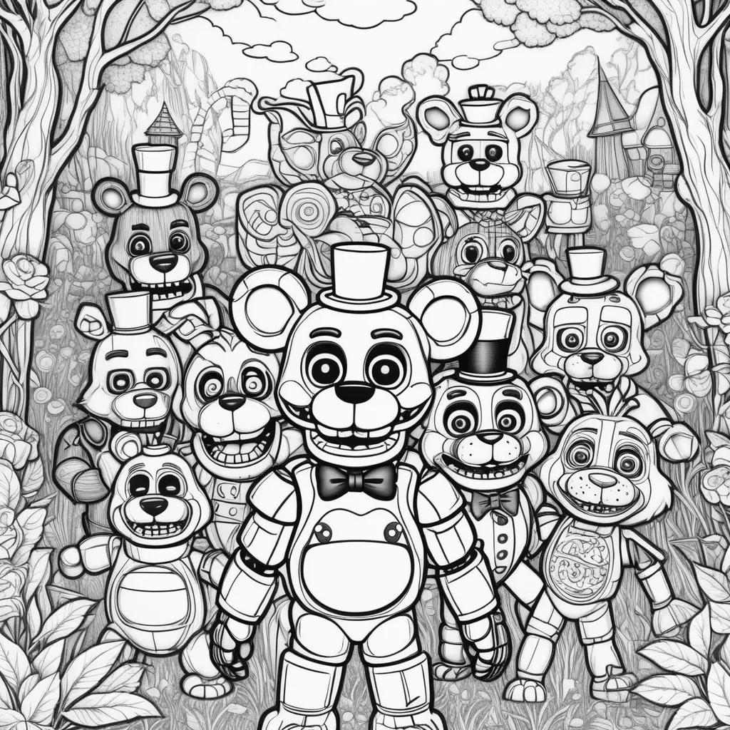 Five Nights of Freddy Coloring Pages with Coloring Pages