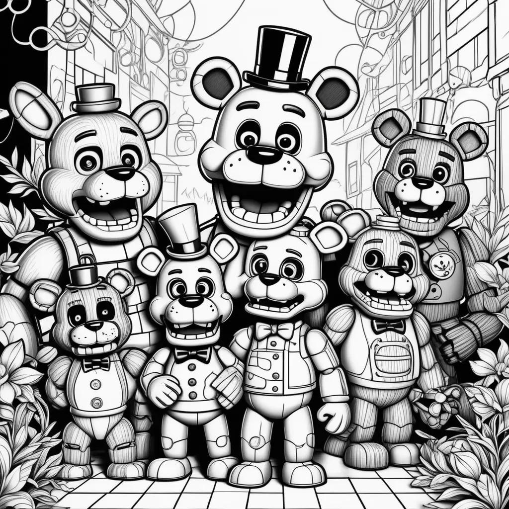 Five Nights of Freddy coloring pages