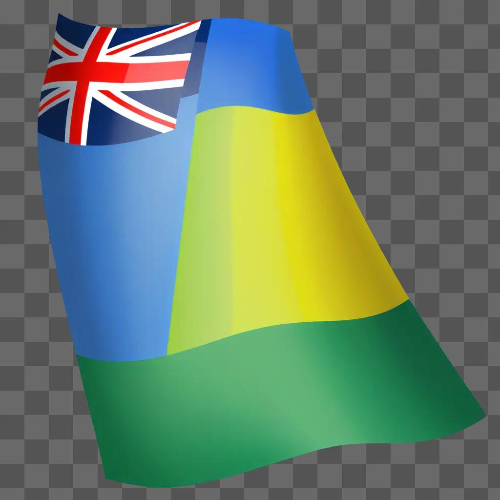 Flag of British Virgin Islands displayed in a wavy background