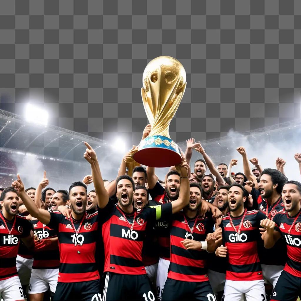 Flamengo celebrates trophy victory at the World Cup