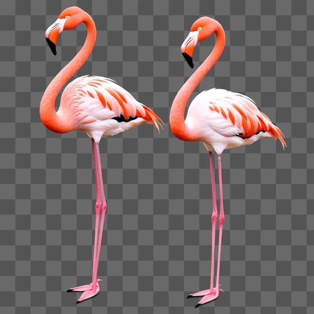 Flamingos in pink illustrated against pink background