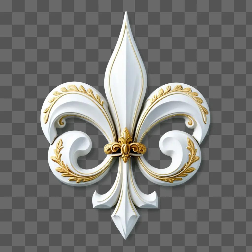 Fleur de lis design on white background