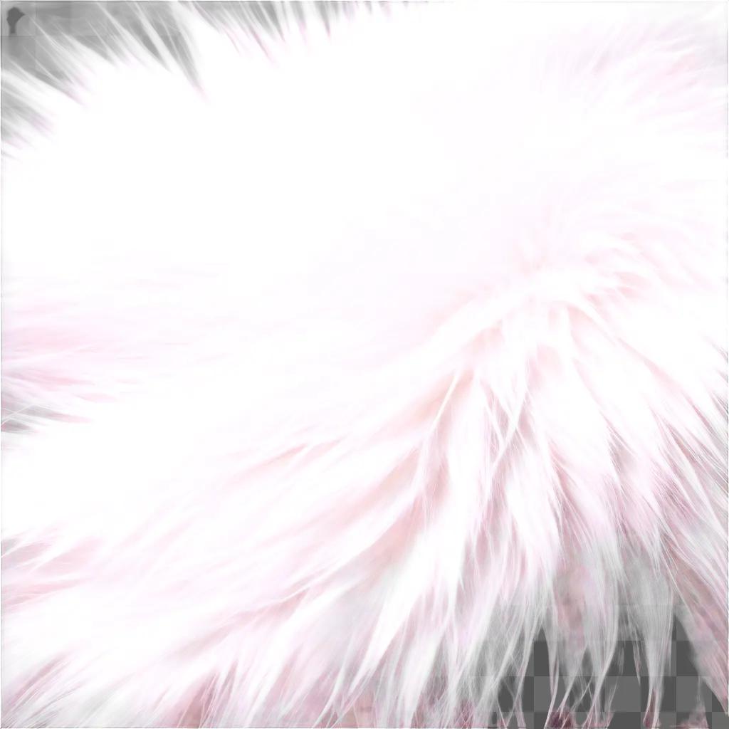 Fluffy white fur texture with pink highlights