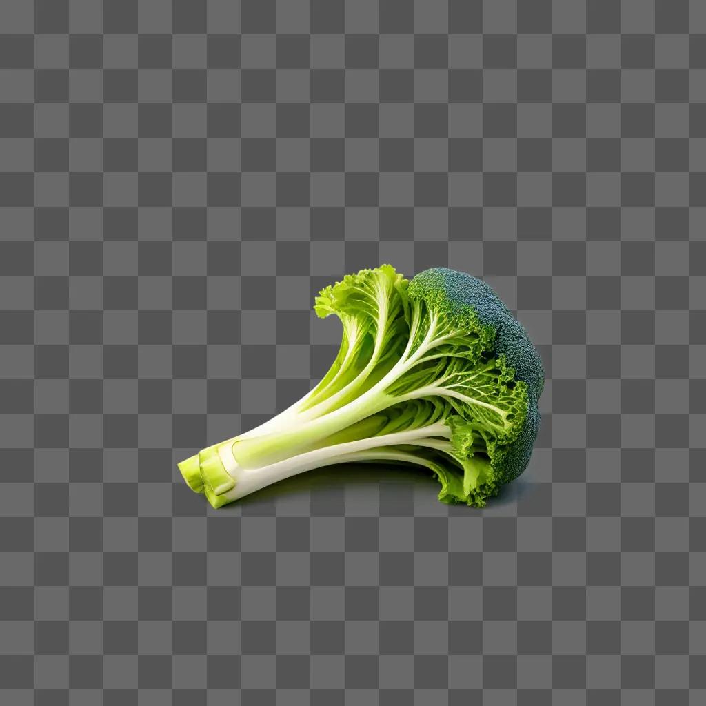 Food clipart shows a broccoli on a green background