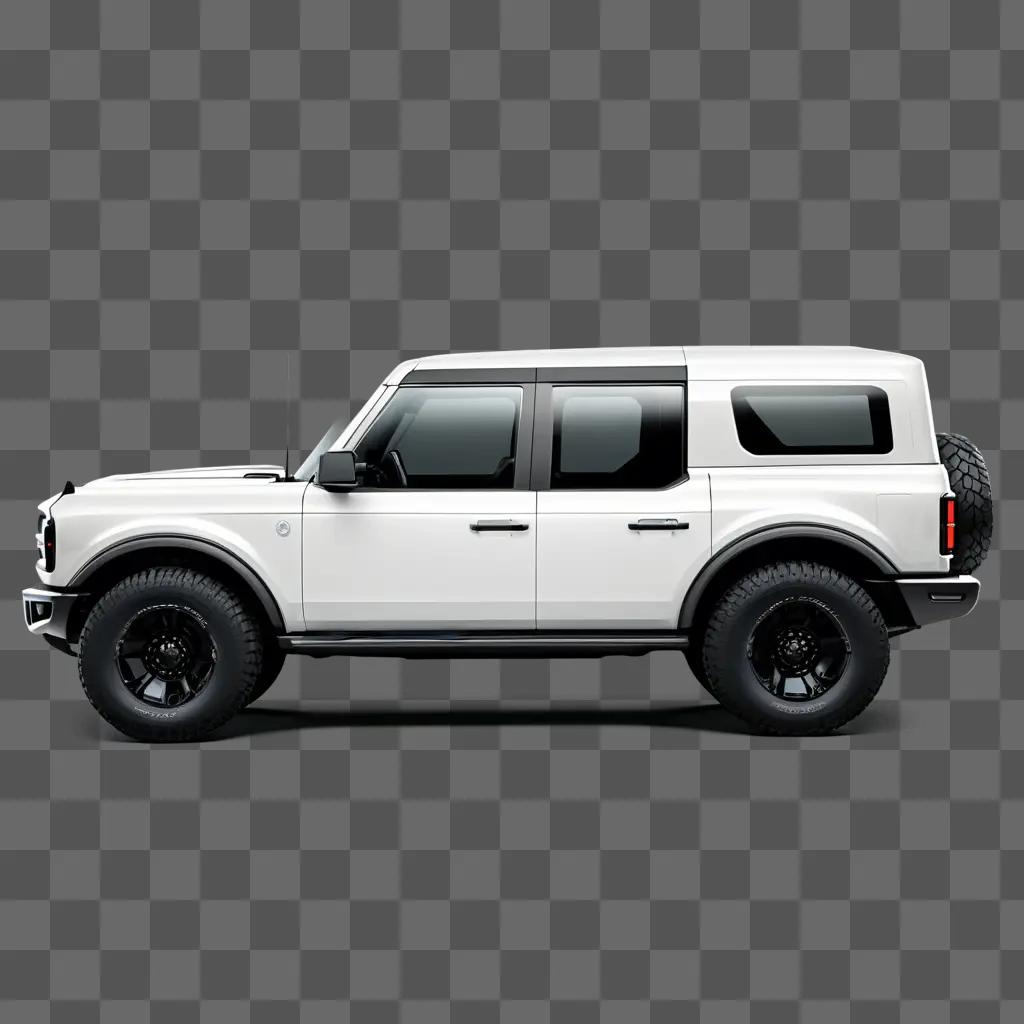 Ford Bronco 2023 SUV with black tires and a black roof