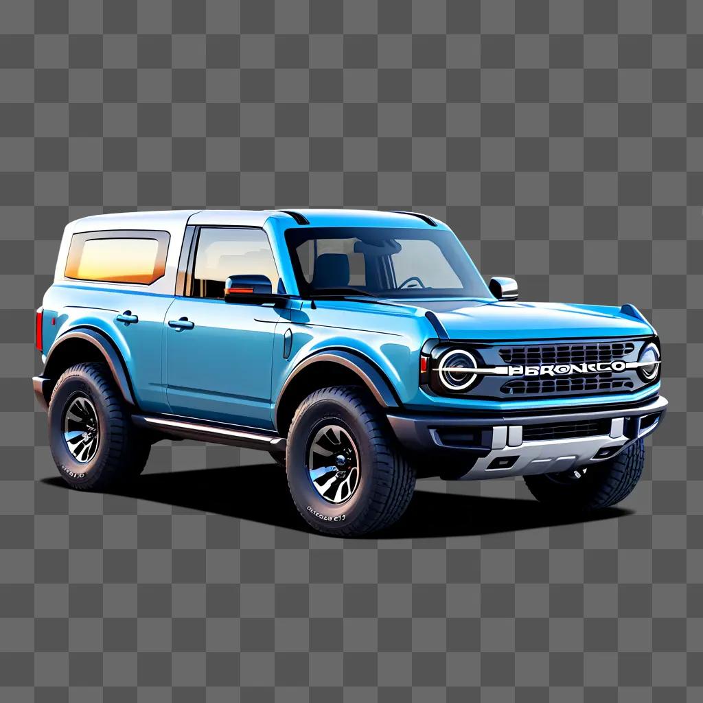 Ford Bronco 2023 SUV with chrome wheels and headlights