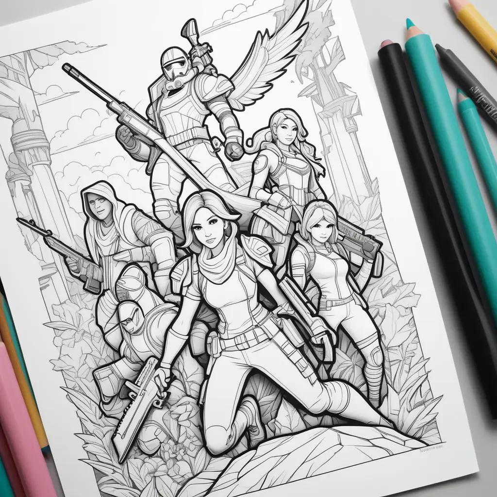 Fortnite Coloring Pages: An Epic Battle Between Characters