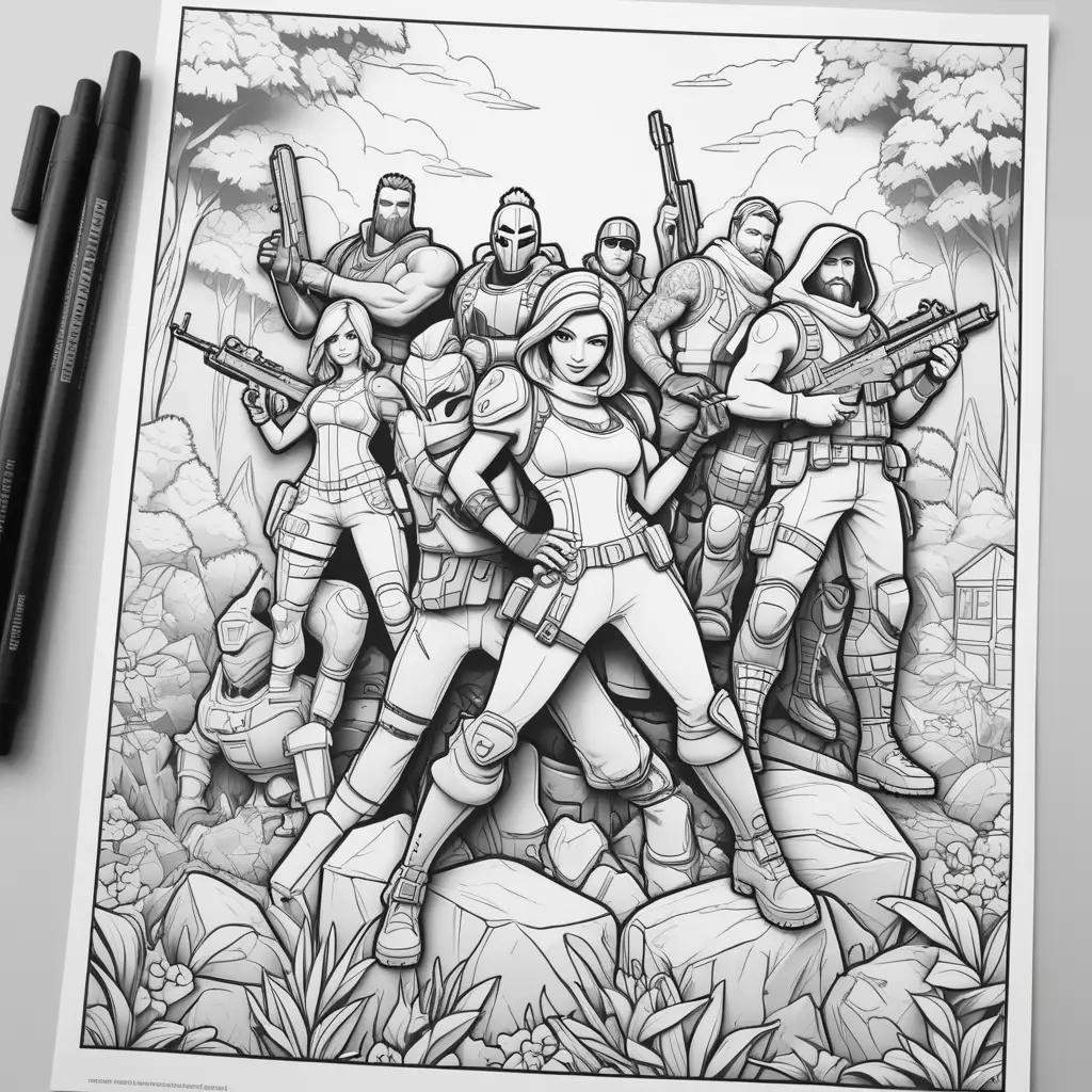 Fortnite Coloring Pages: Teamwork and Adventure