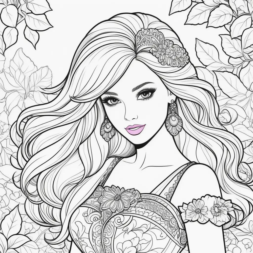 Free Barbie coloring pages for adults to color