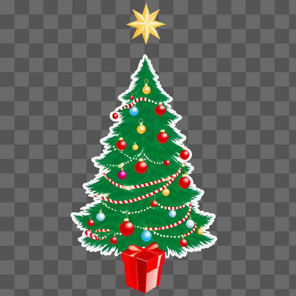 Free Christmas Clipart - Christmas Tree with Decorations