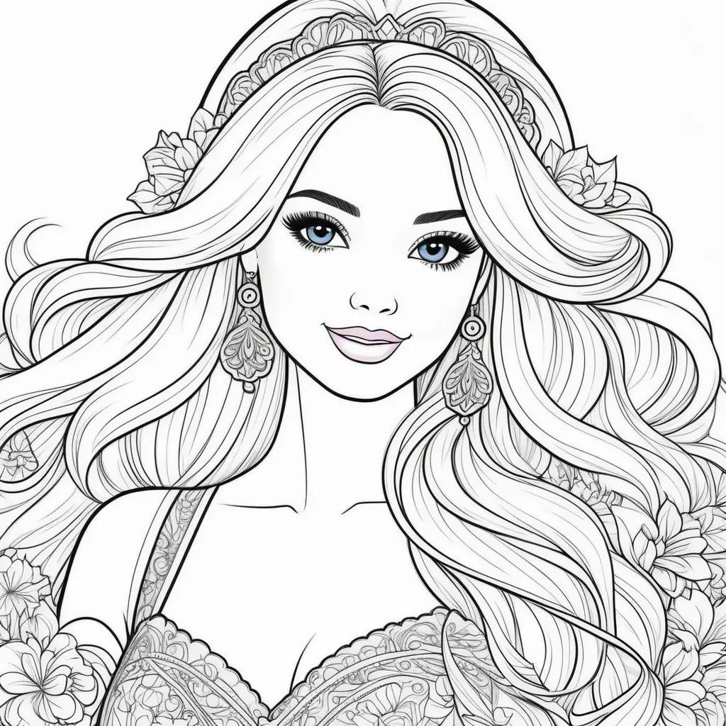 Free Coloring Pages of Barbie