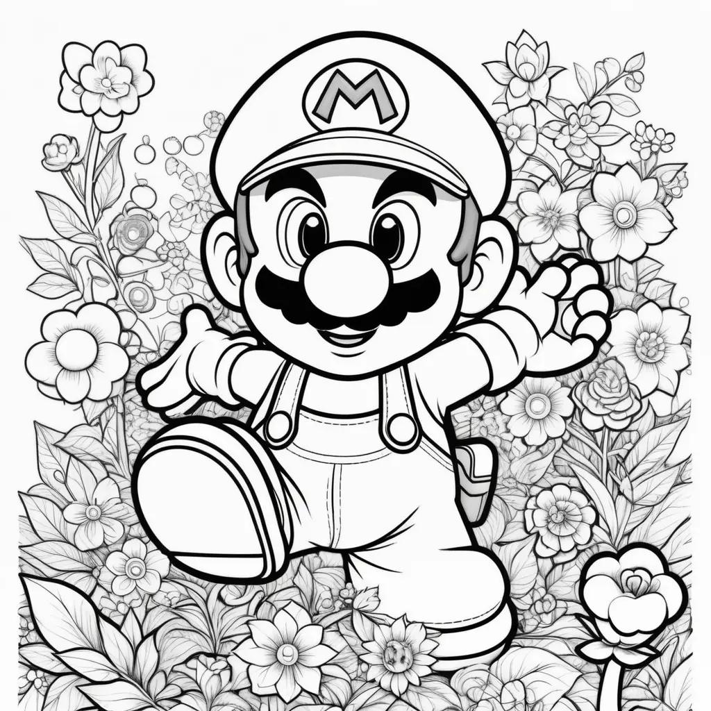 Free Mario Coloring Pages for Kids