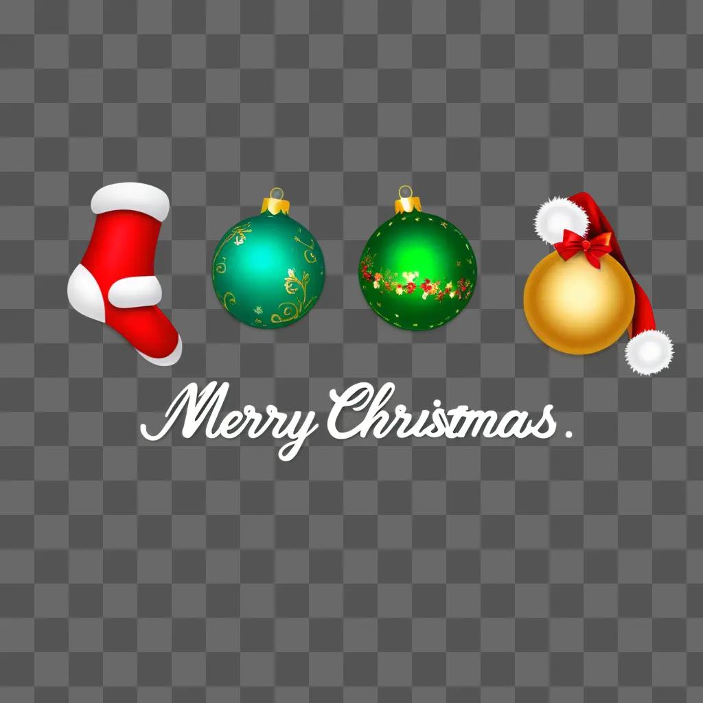 Free Merry Christmas Clipart: Socks and ornaments