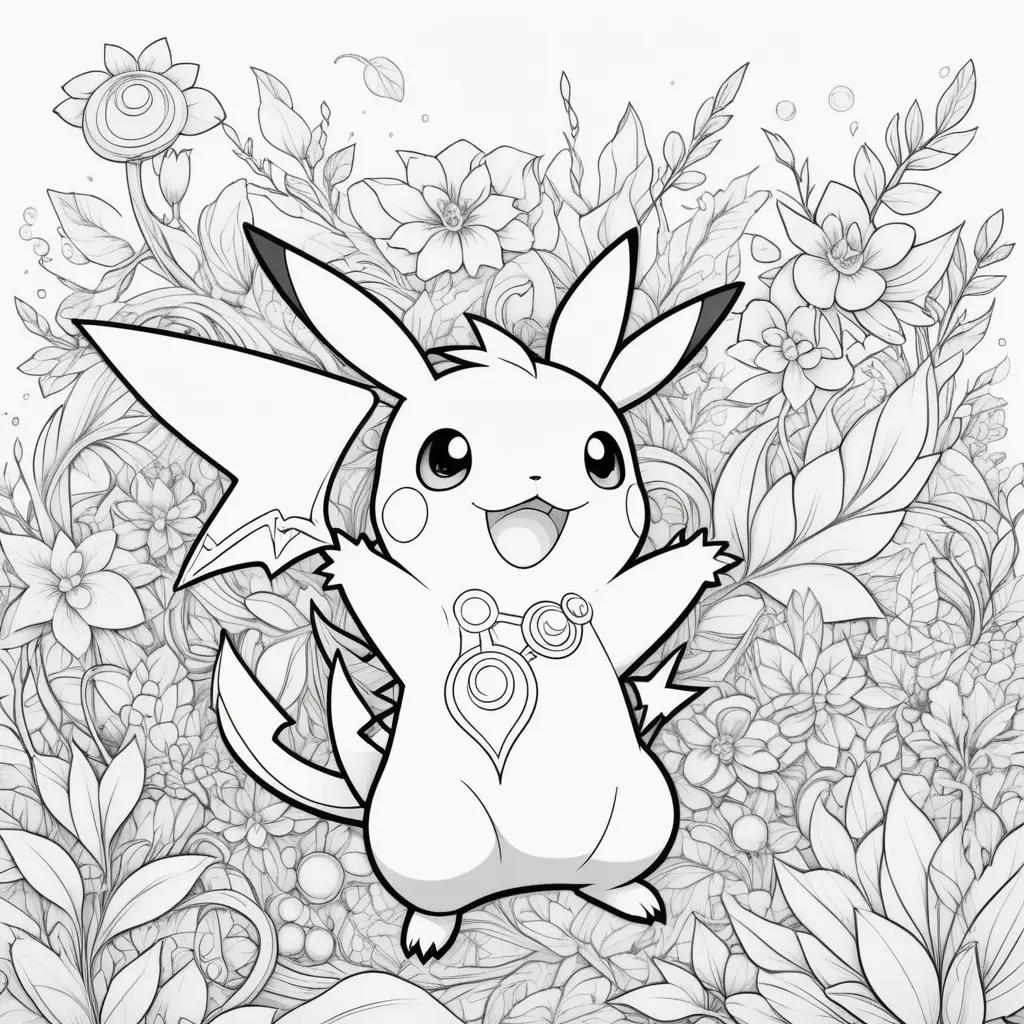 Free Pokemon coloring pages online with cute Pikachu