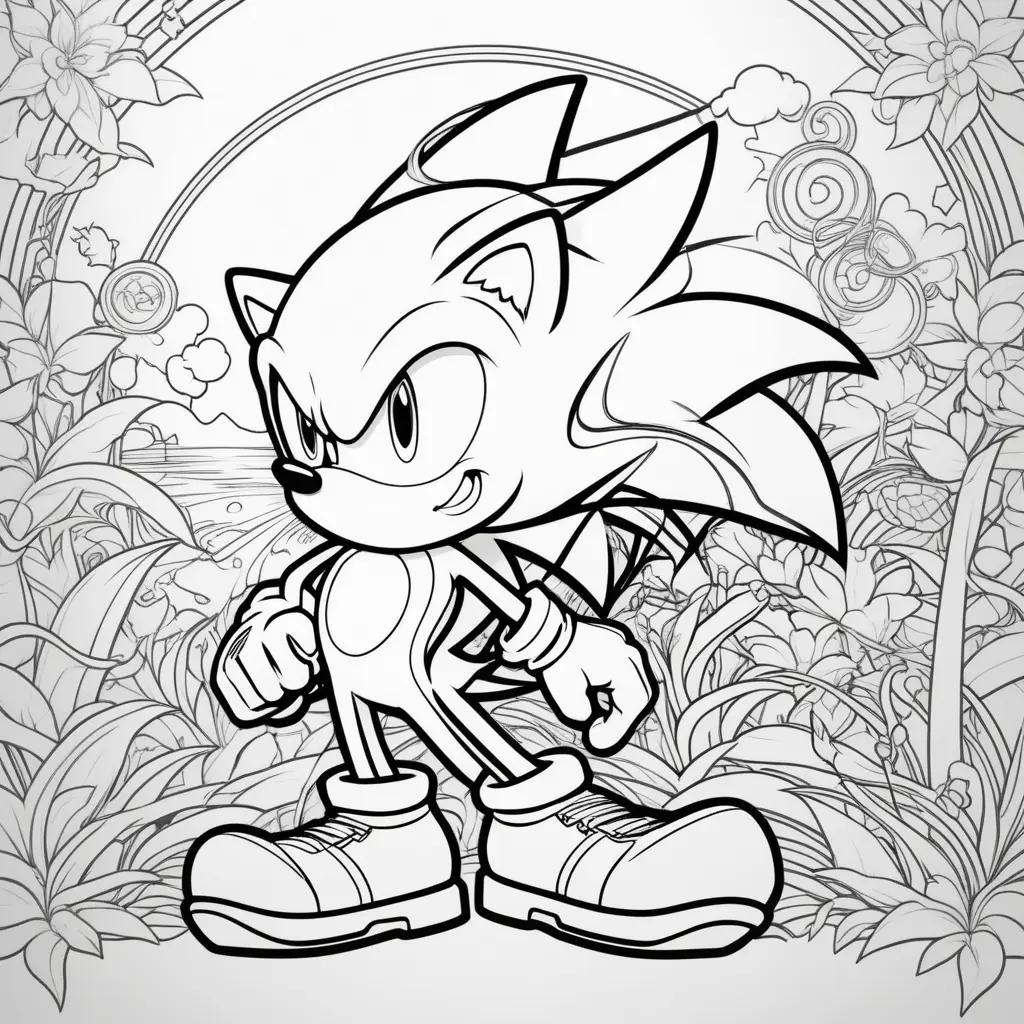 Free Sonic coloring pages for kids online