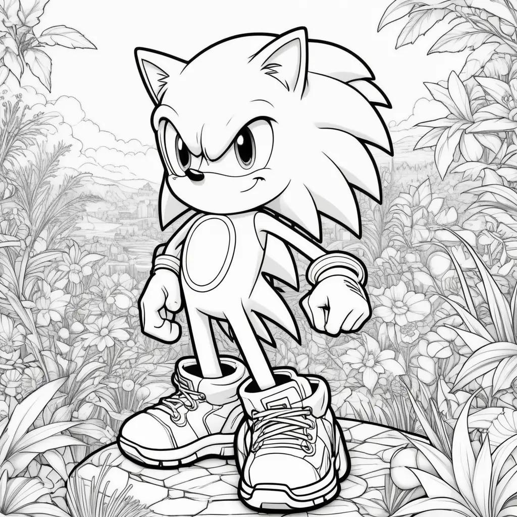 Free Sonic coloring pages for kids to color