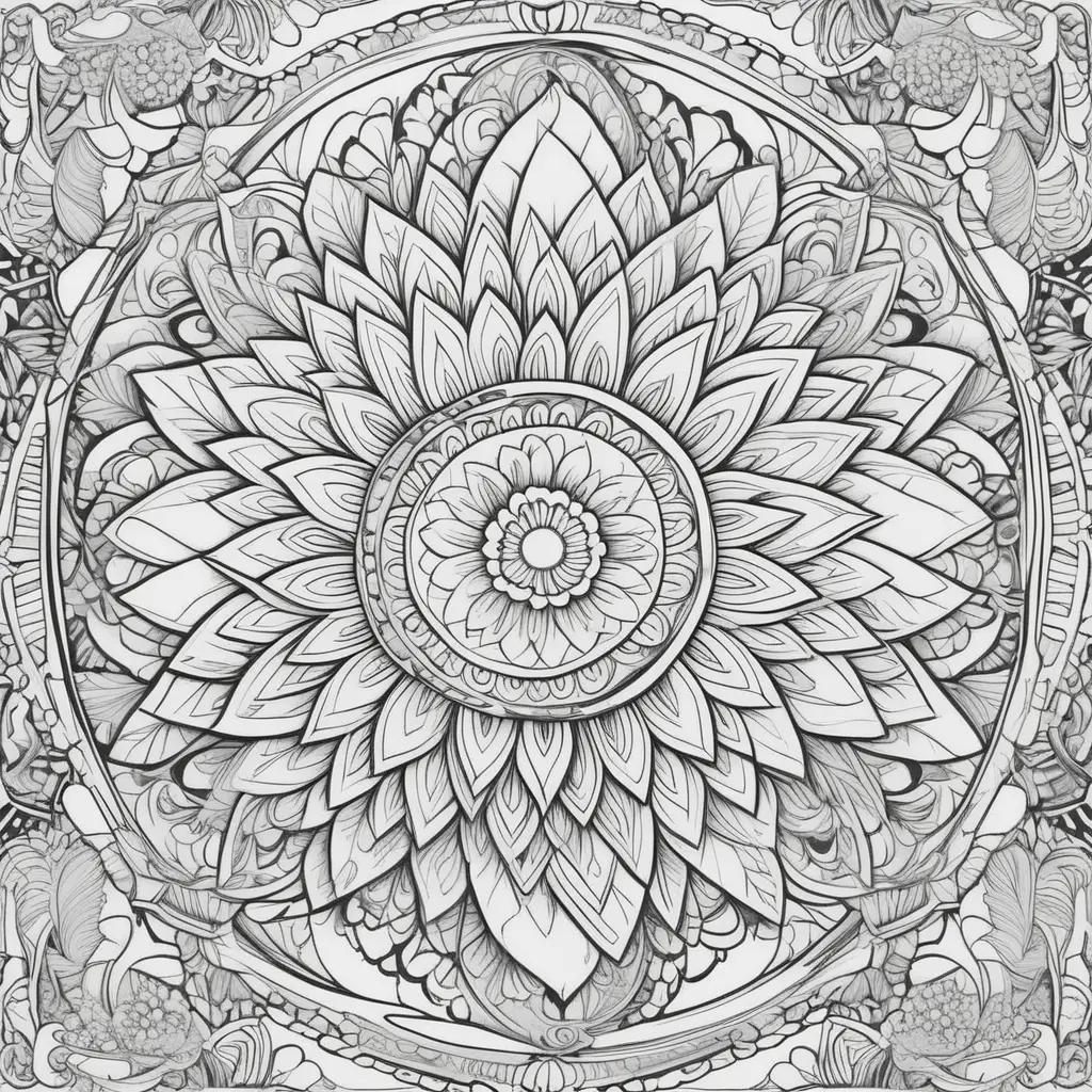 Free adult coloring pages with mandala design