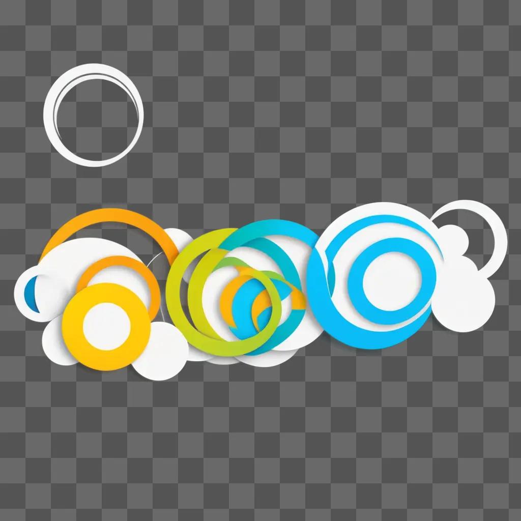 Free banner with circles and clouds