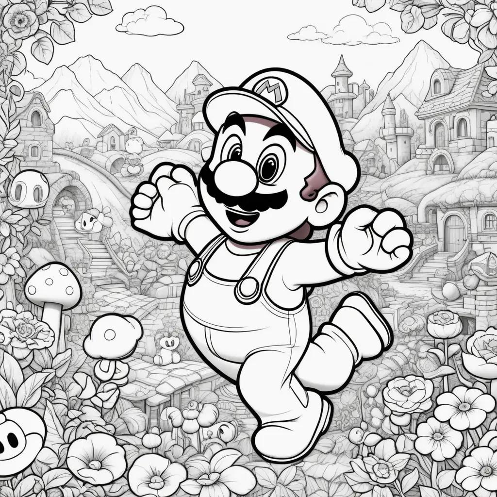 Free coloring pages of Mario characters