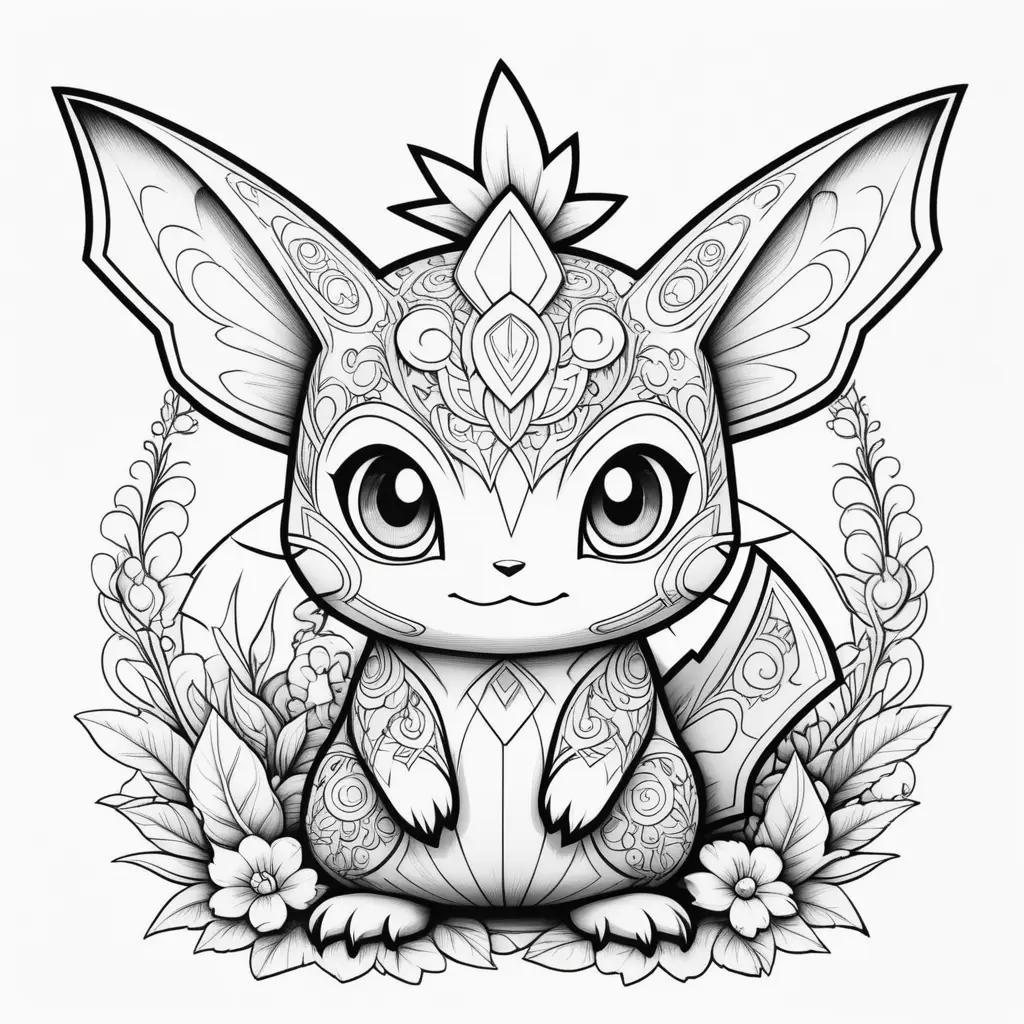 Free coloring pages of adorable Pokemon