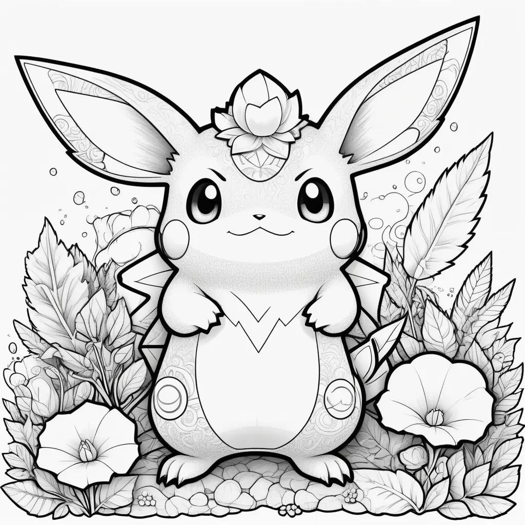 Free coloring pages of pokemon with cartoon pokemon