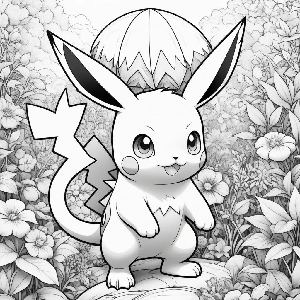 Free coloring pages of pokemon with cute pokemon