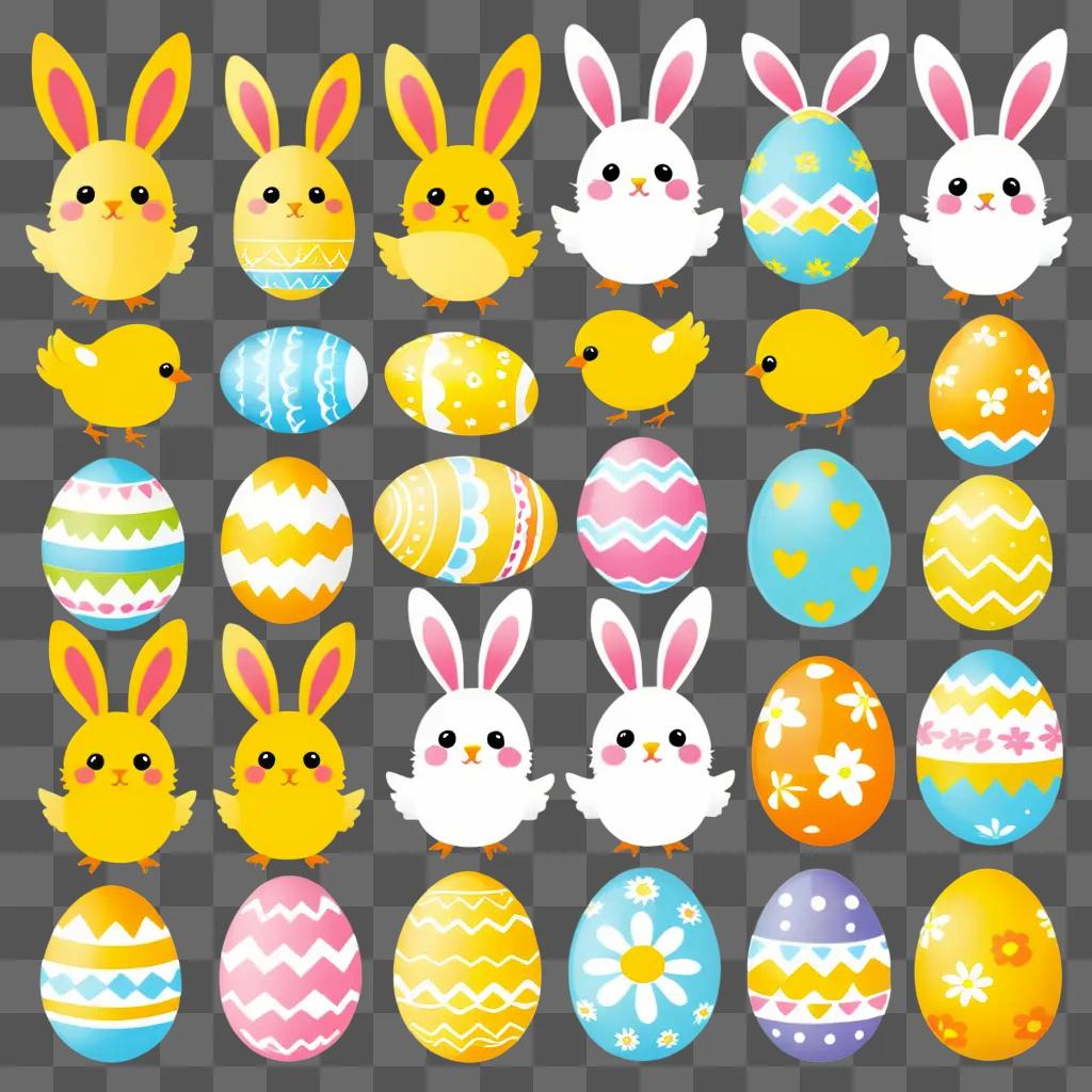 Free easter clipart features bunny and egg designs