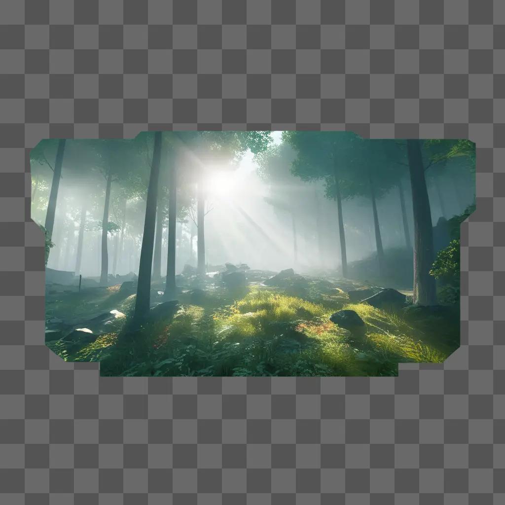 Free fire game with foggy forest scene